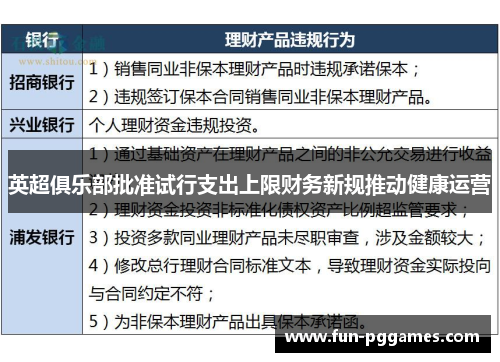 英超俱乐部批准试行支出上限财务新规推动健康运营